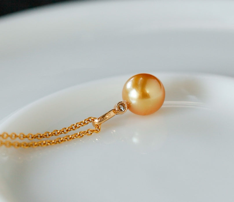 18K gold inlaid South Sea golden pearl-ZROLMA(DZ2024923001)