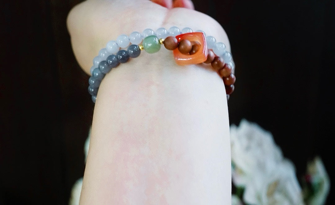 Hetian jade smoky purple gradient bracelet-ZROLMA(SC2024924001)